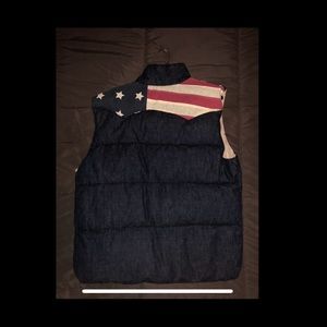 Denim and Supply Ralph Lauren US flag puffy vest